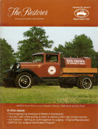 THE RESTORER - MODEL A - 1995 MAR/APR - GREASE FITTINGS, FLOOR BOARDS,TRADEMARKS